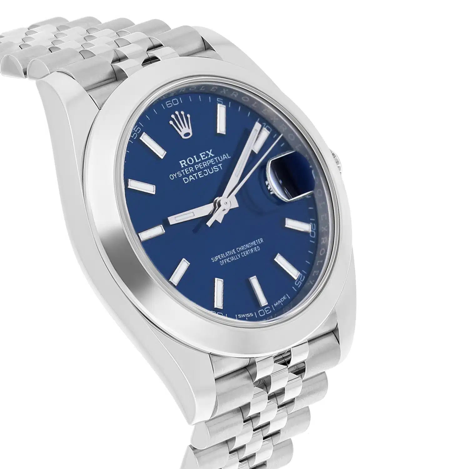 Rolex Datejust 41 126300-0002 Steel Blue Index Dial Mens Watch Jubilee Band – image 5