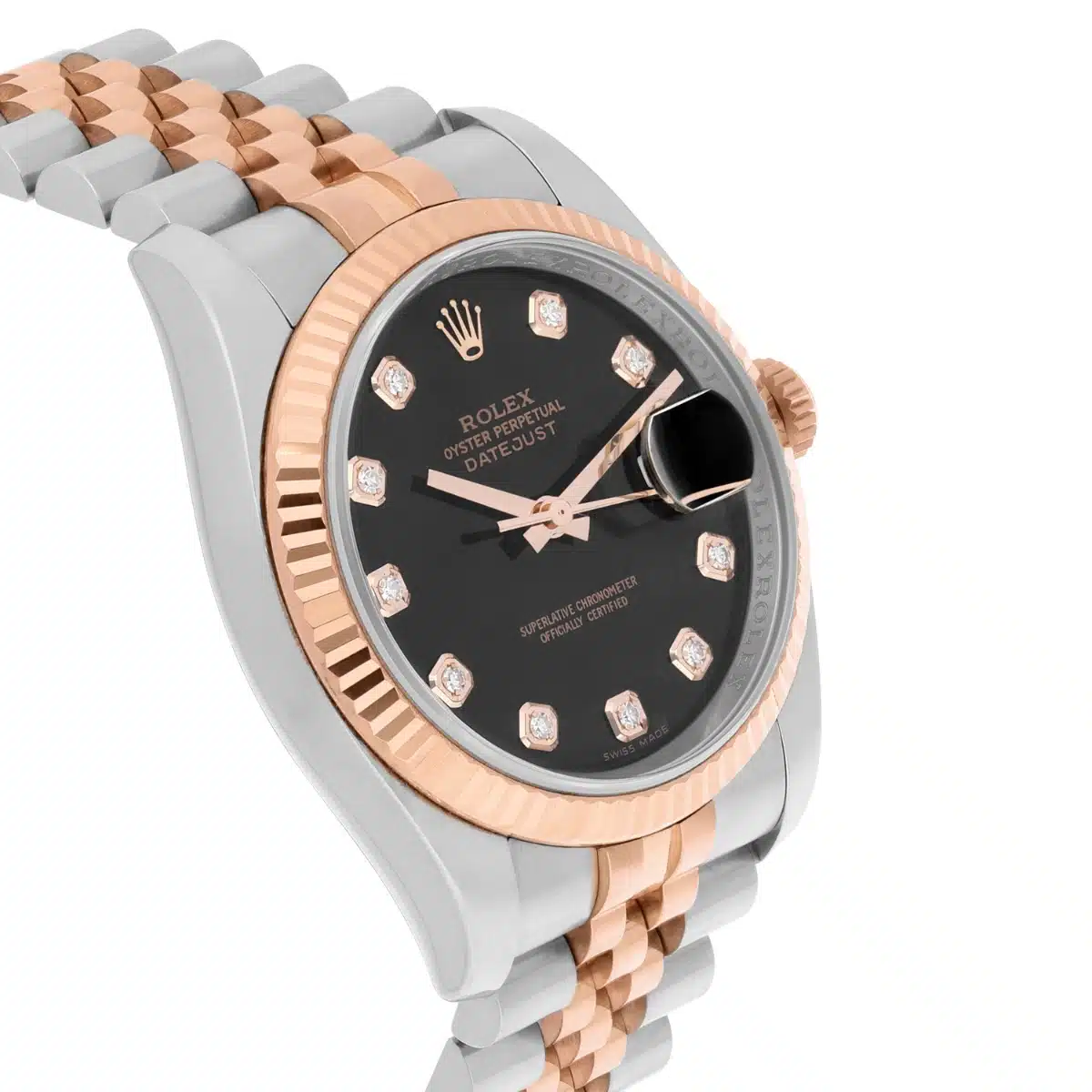 Rolex Datejust 36mm 116231 Black Diamond Dial Rose Gold & Stainless Steel Watch – image 5