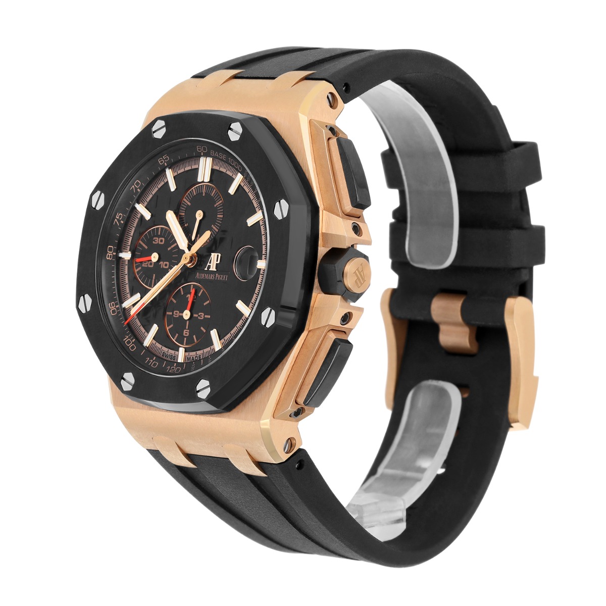 Audemars Piguet 26401RO.OO.A002CA.02 Royal Oak Offshore Black Dial Black Strap