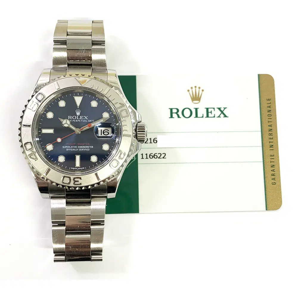 Rolex Yacht-Master 40mm Oyster 116622 Stainless Steel & Platinum Watch Blue Dial 2016 – image 2