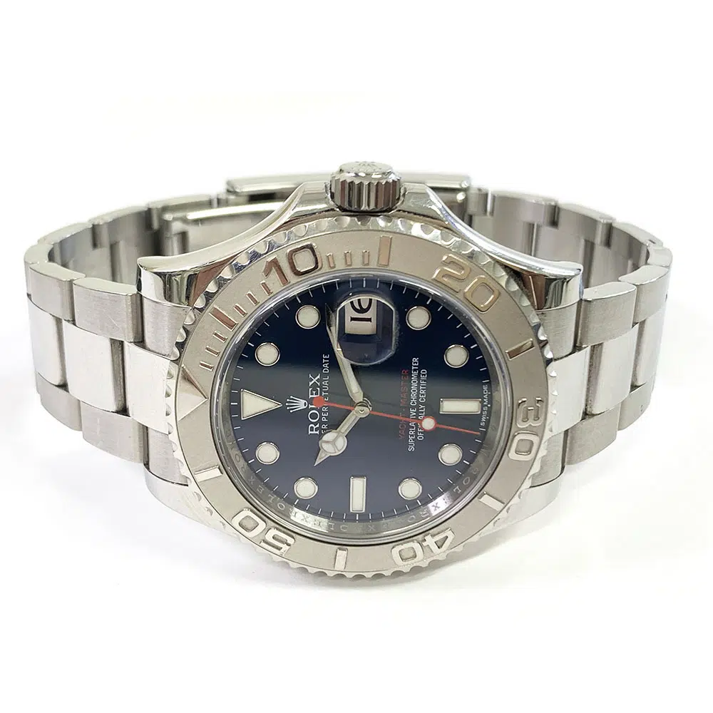 Rolex Yacht-Master 40mm Oyster 116622 Stainless Steel & Platinum Watch Blue Dial 2016 – image 4