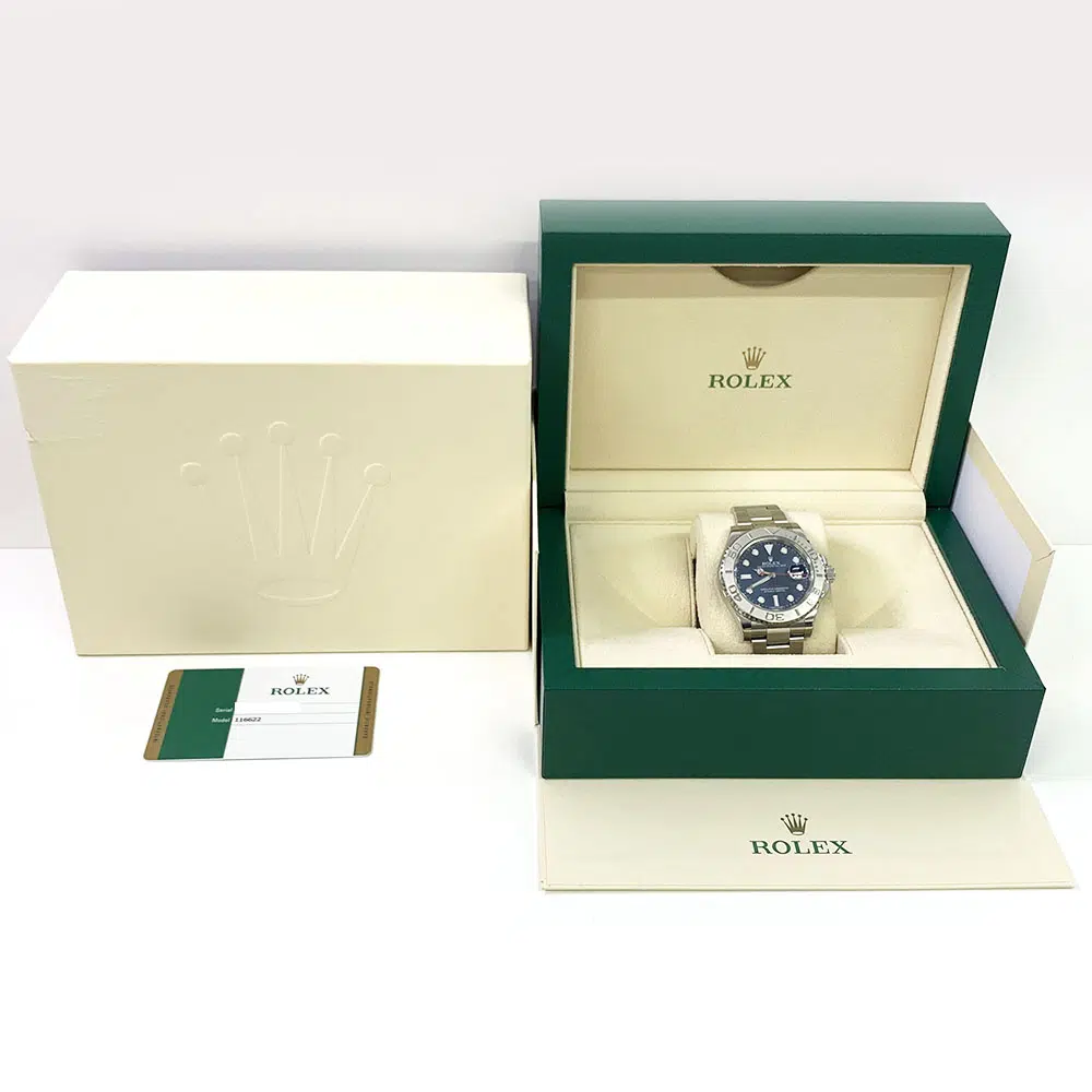 Rolex Yacht-Master 40mm Oyster 116622 Stainless Steel & Platinum Watch Blue Dial 2016 – image 8