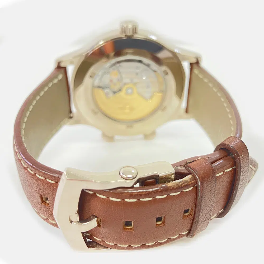 Patek Philippe Calatrava Travel Time 5524G-001 White Gold with Brown Leather Watch Blue Dial – image 4