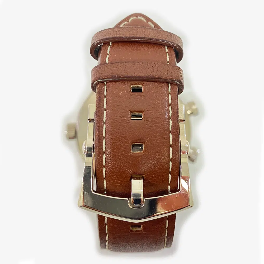 Patek Philippe Calatrava Travel Time 5524G-001 White Gold with Brown Leather Watch Blue Dial – image 5