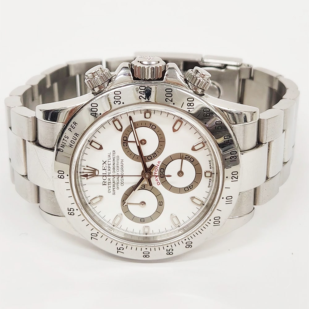 Rolex Cosmograph Daytona White Dial 116520 Stainless Steel Oyster Bracelet Automatic Men's Watch