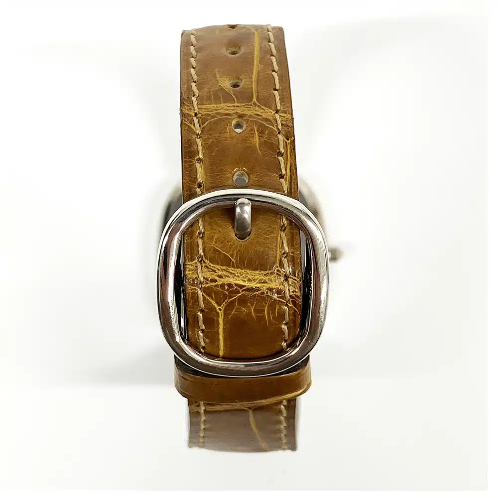 Patek Philippe Golden Ellipse 3738G-100 White Gold With Brown Leather Watch Grey Dial – image 5