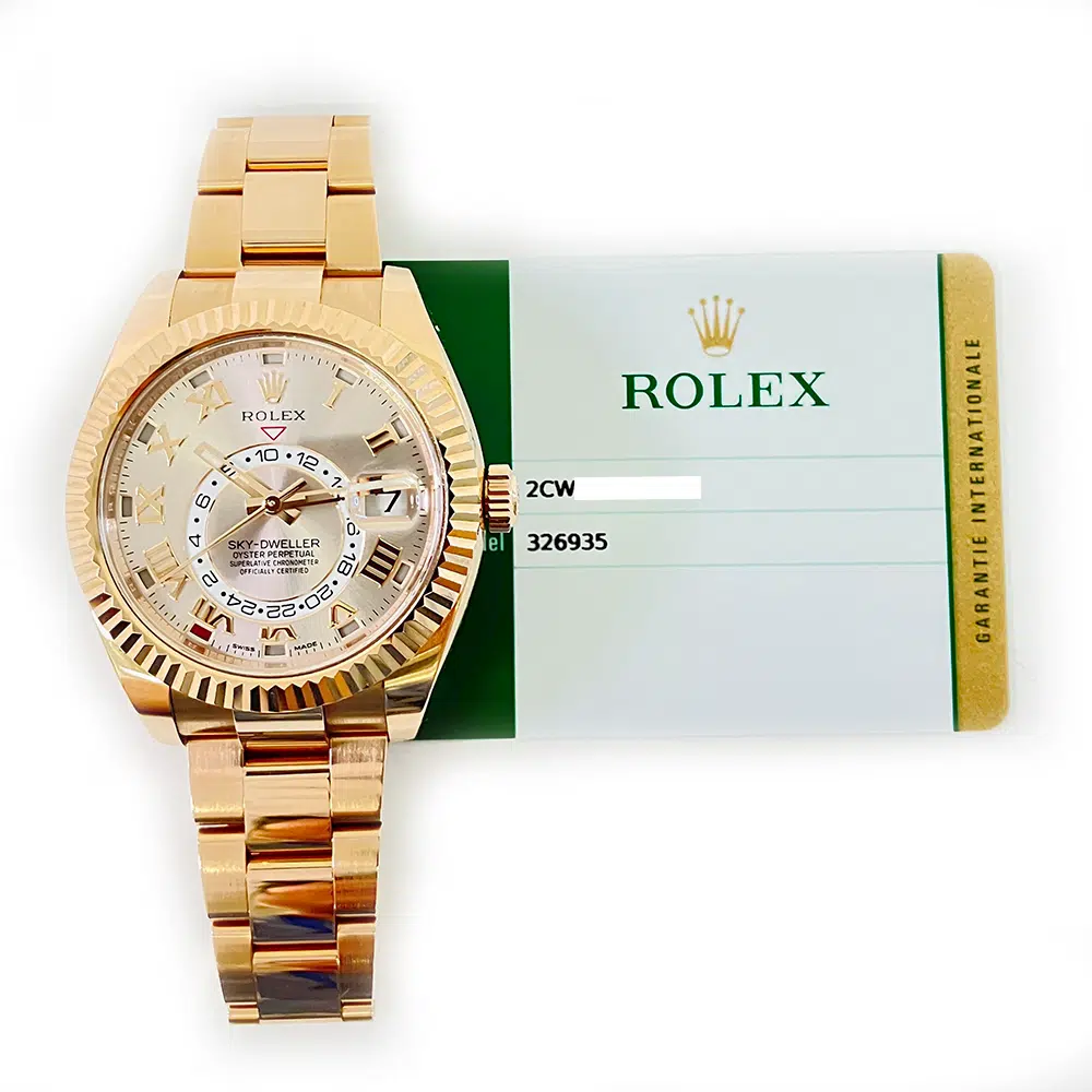 Rolex Sky-Dweller 42mm Sundust Roman Dial  326935 Rose Gold Oyster Bracelet MINT 2018 – image 2