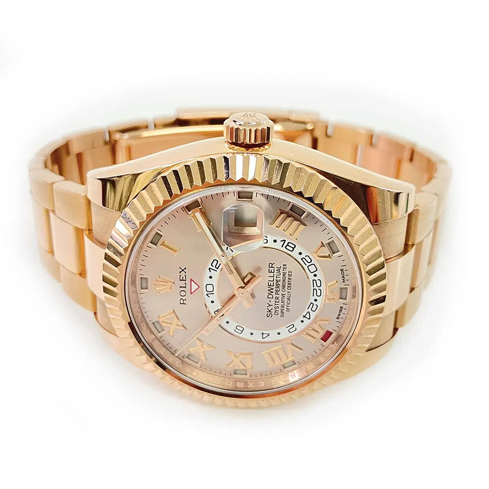 Rolex Sky-Dweller 42mm Sundust Roman Dial  326935 Rose Gold Oyster Bracelet MINT 2018 – image 3
