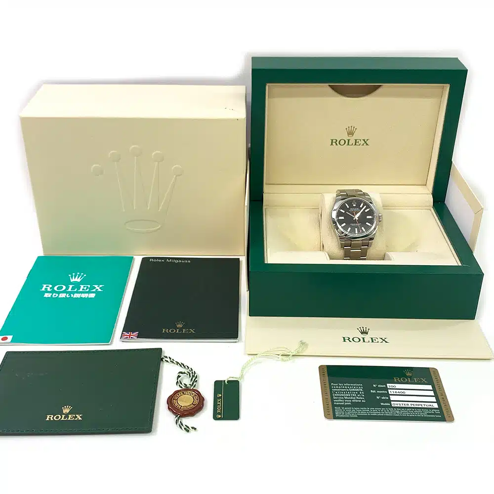 Rolex Milgauss 40mm 116400 Stainless Steel with Black Dial Watch – image 8