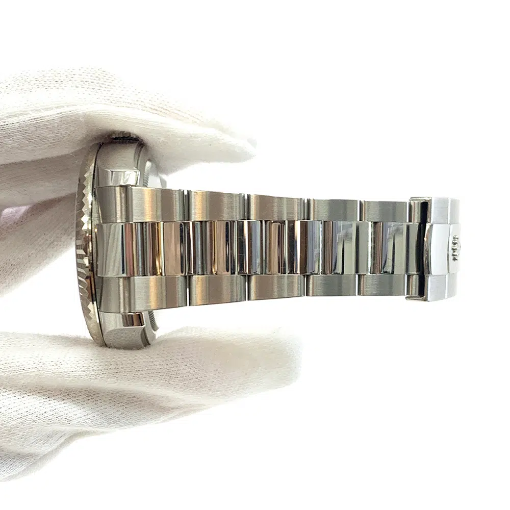 Rolex Sky-Dweller Black Dial 326934 Oyster Stainless Steel Watch White Gold Bezel 2021 – image 7