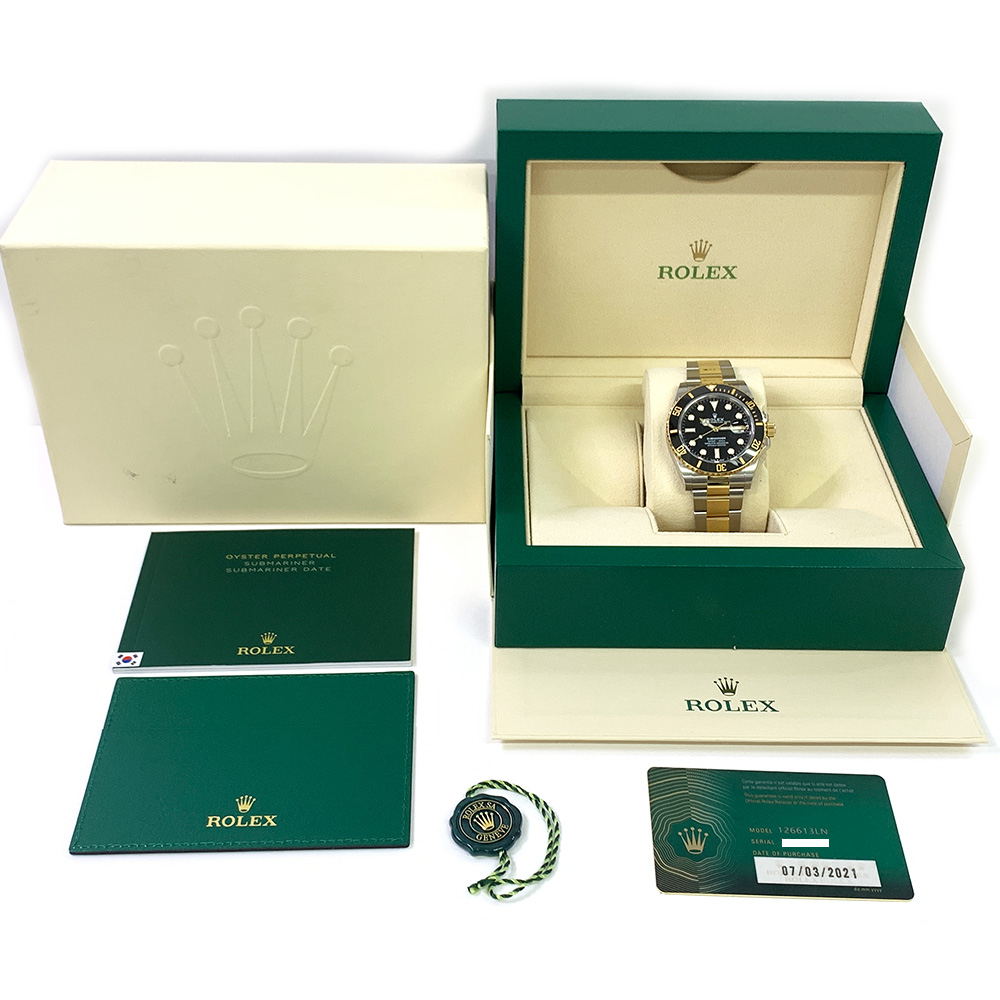Rolex Submariner Date Black Dial 41mm 126613LN Stainless Steel & Yellow Gold Oyster Watch MINT 2021