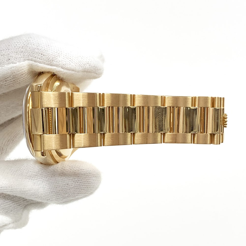 Rolex Day-Date 118205 36mm Oyster Rose Gold Watch Champagne Roman Dial 2004