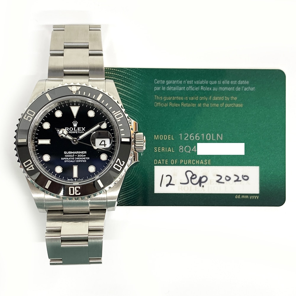 Rolex Submariner 41mm Ceramic Bezel Stainless Steel Black 126610LN Men's Watch 2020