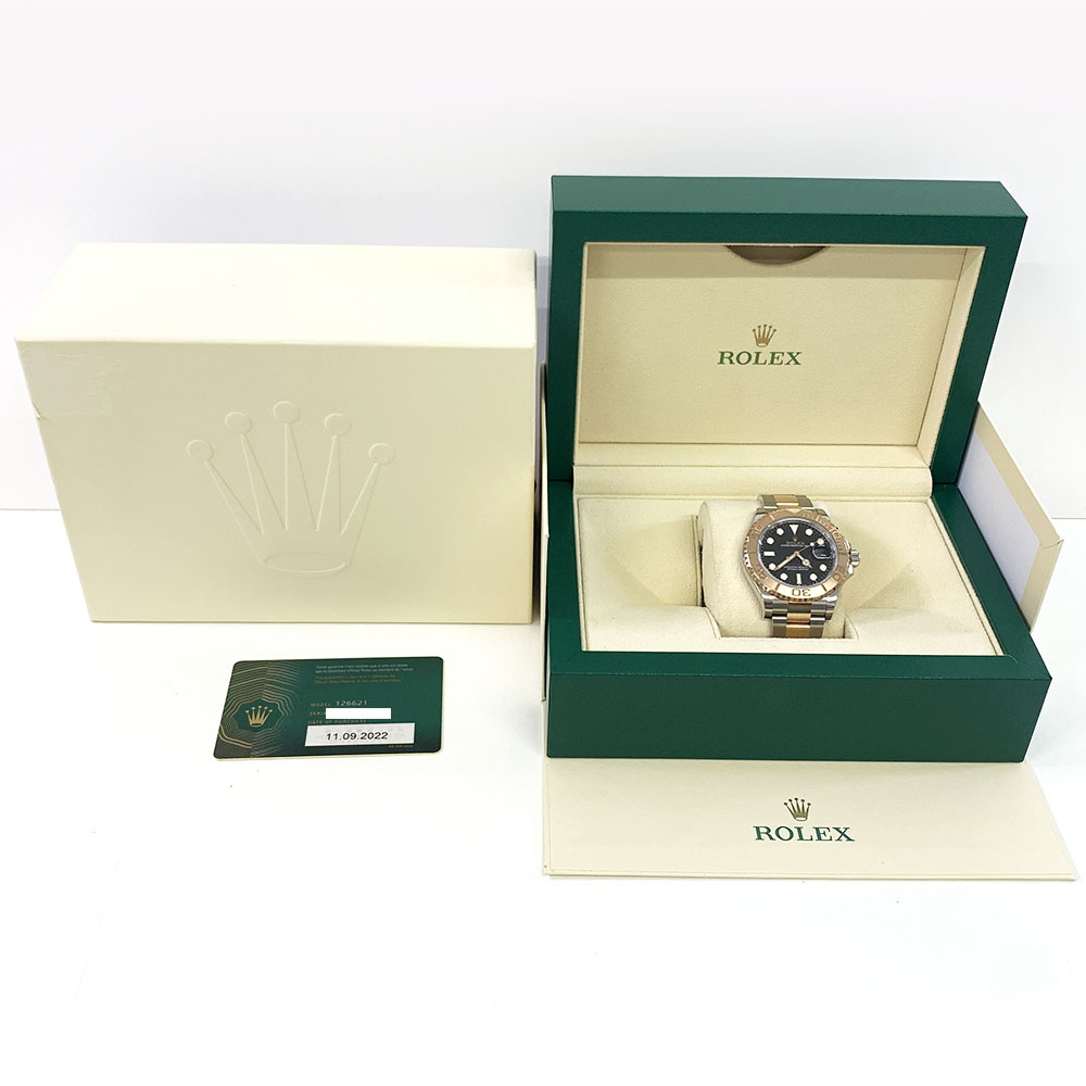 Rolex Yacht-Master 40mm 126621-0002 Stainless Steel/Rose Gold with Black Dial Watch