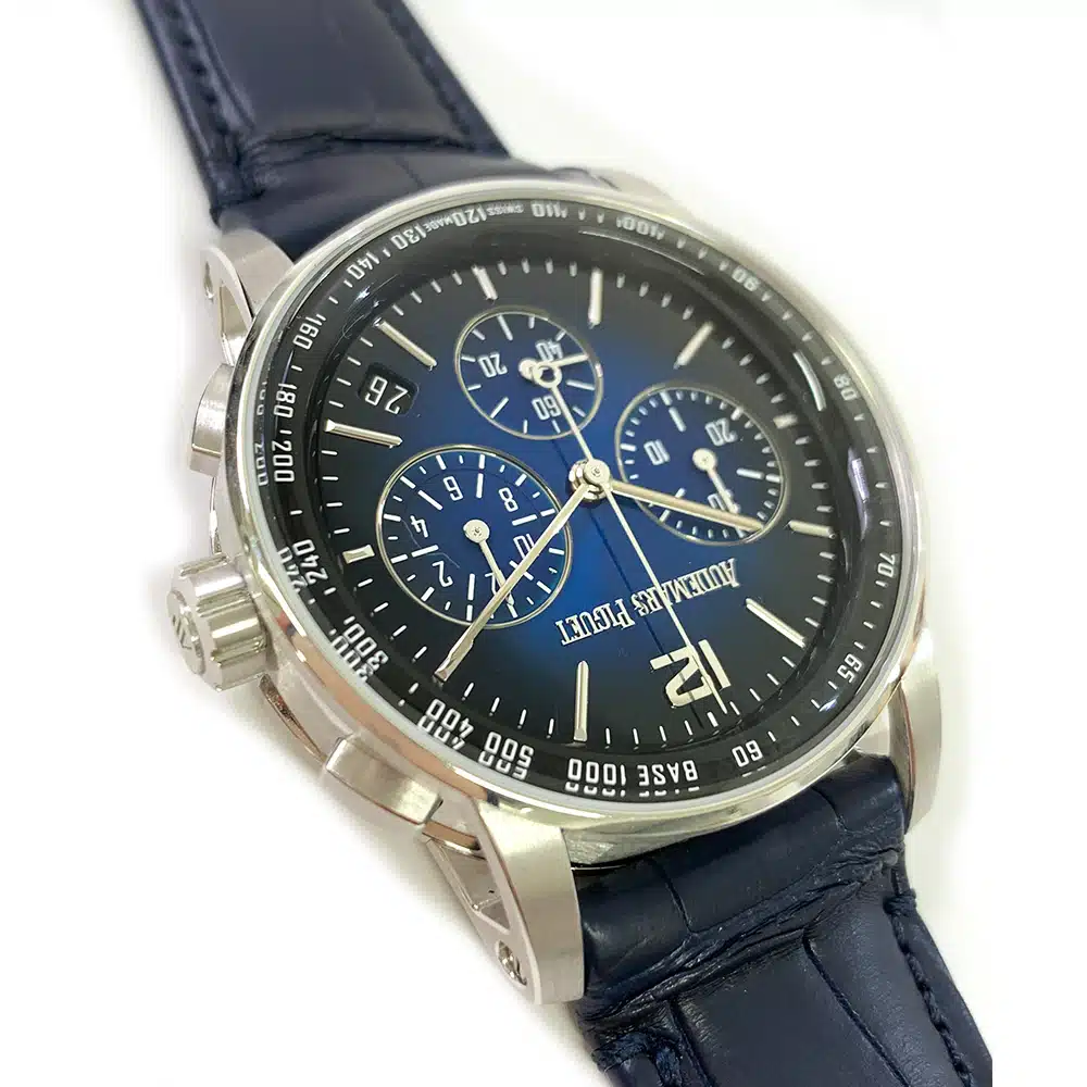 Audemars Piguet Code 11.59 Chronograph 26393BC.OO.A002KB.01 White Gold With Blue Leather Watch Blue Dial MINT 2022 – image 5