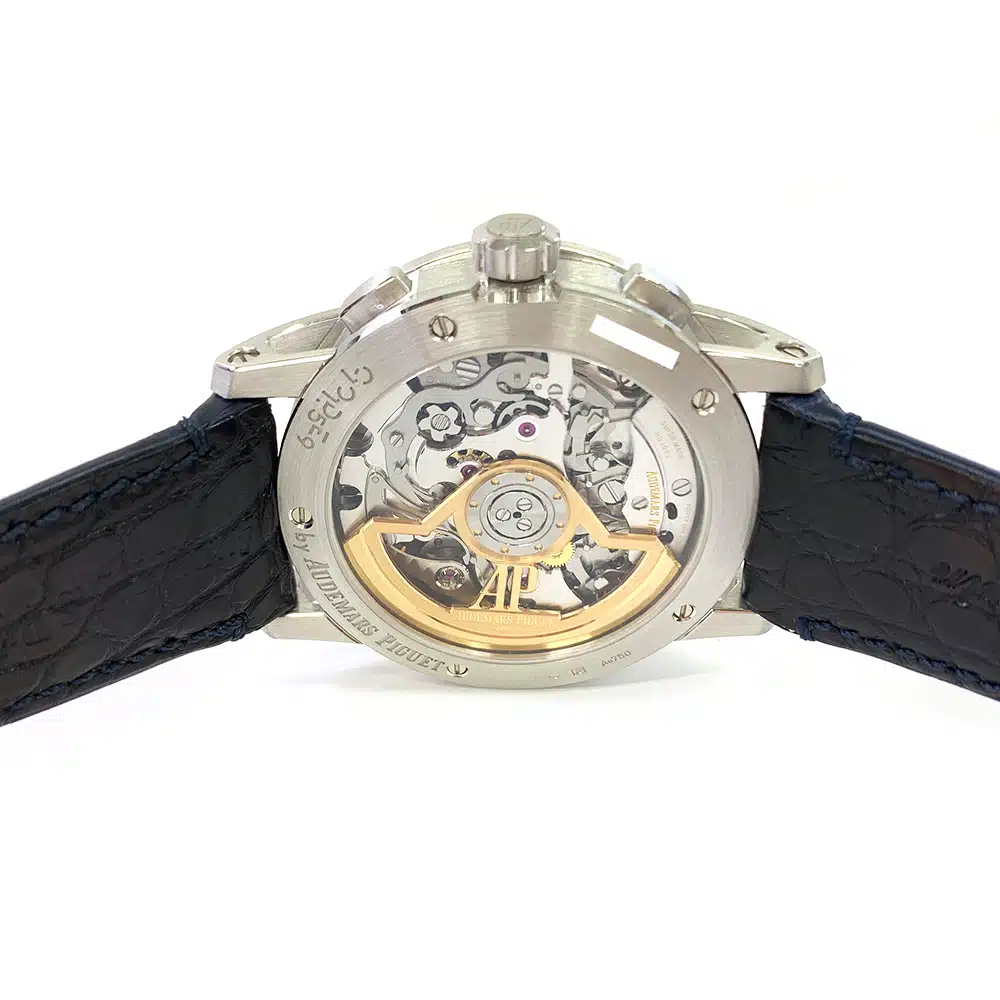 Audemars Piguet Code 11.59 Chronograph 26393BC.OO.A002KB.01 White Gold With Blue Leather Watch Blue Dial MINT 2022 – image 7