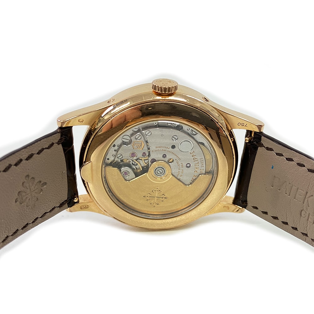 Patek Philippe Complications Annual Calendar 38.5mm 5396R-011 Rose Gold with Brown Leather Watch Silver Dial