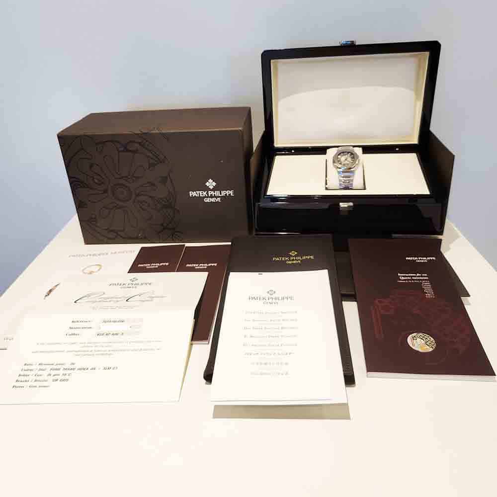 Patek Philippe Nautilus White Gold Grey Dial 7011/1G-010 Watch 2009