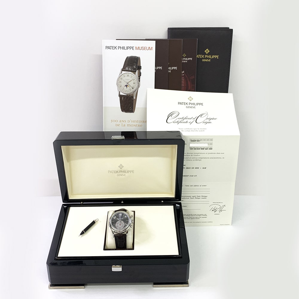 Patek Philippe Annual Calendar 5960P-001 40mm White Gold with Grey Dial Watch 2010