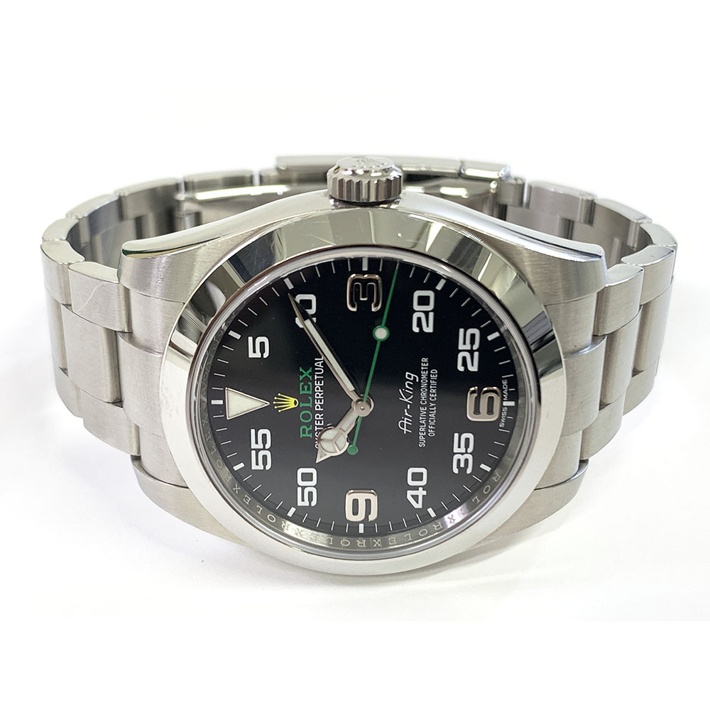 Rolex Air-King 40mm 116900 Oyster Stainless Steel Watch Black Arabic Dial 2021