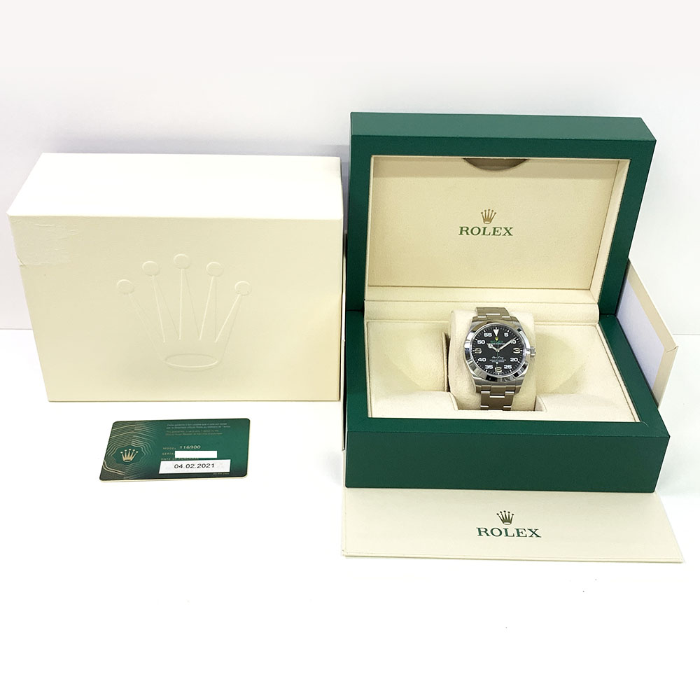 Rolex Air-King 40mm 116900 Oyster Stainless Steel Watch Black Arabic Dial 2021