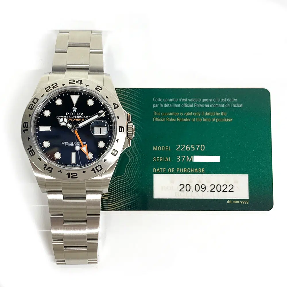 MINT Rolex Explorer II Black Dial 42mm 226570 Oyster Stainless Steel Watch 2022 – image 2