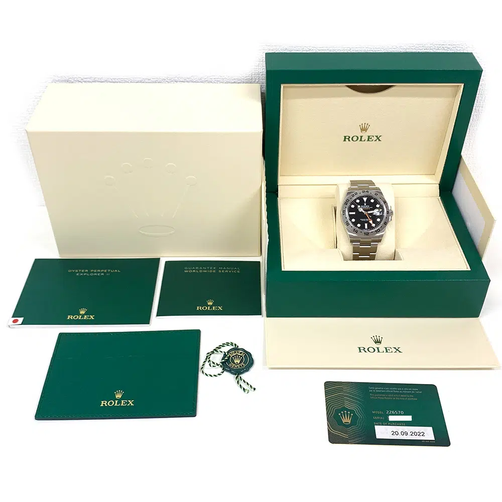 MINT Rolex Explorer II Black Dial 42mm 226570 Oyster Stainless Steel Watch 2022 – image 8