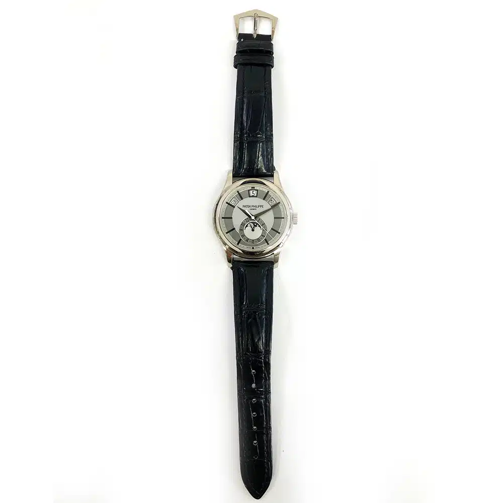 Patek Philippe Complications Annual Calendar 40mm 5205G-001 White Gold With Blue Leather Watch Grey Dial 2014 – image 3