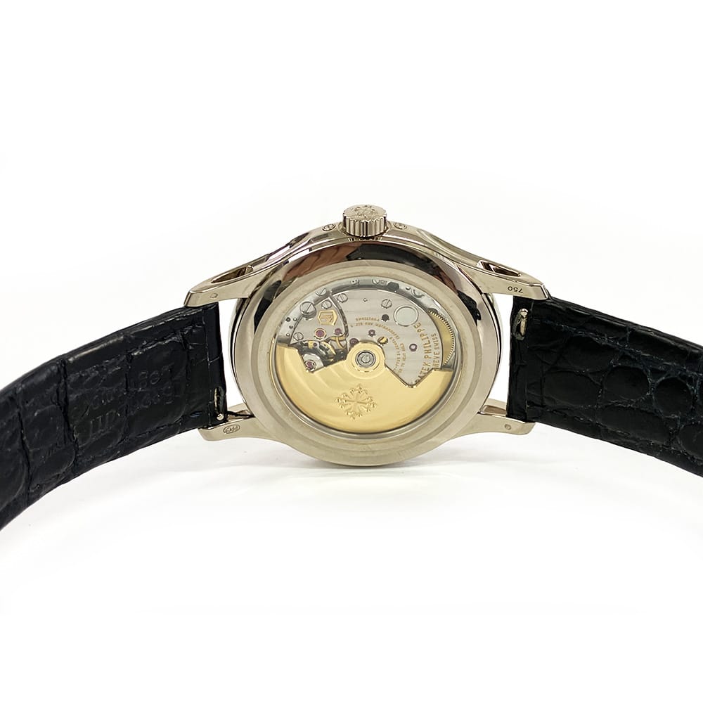 Patek Philippe Complications Annual Calendar 40mm 5205G-001 White Gold With Blue Leather Watch Grey Dial 2014