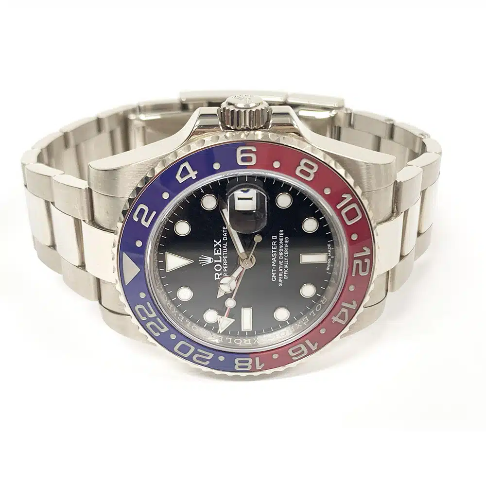Rolex GMT-Master II Pepsi Bezel 116719BLRO Oyster White Gold Men's Watch Black Dial 2018 – image 4