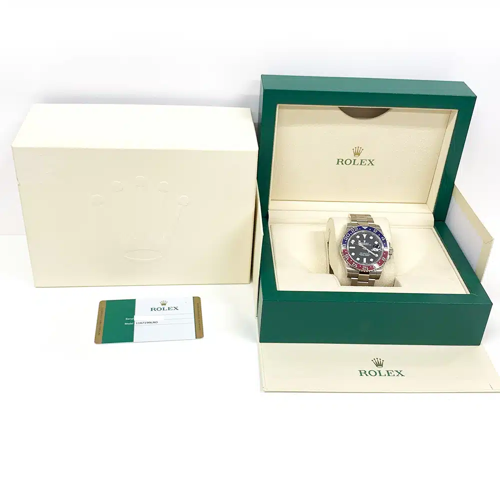 Rolex GMT-Master II Pepsi Bezel 116719BLRO Oyster White Gold Men's Watch Black Dial 2018 – image 8