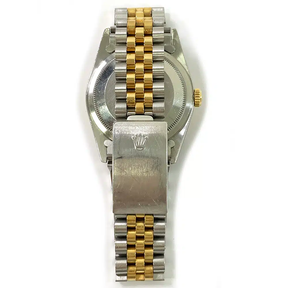Rolex Datejust 36mm 16233 Jubilee Stainless Steel & Yellow Gold Watch Black Arabic Dial 1992 – image 5