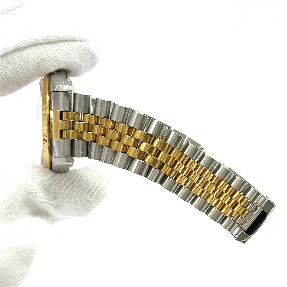 Rolex Datejust 36mm 16233 Jubilee Stainless Steel & Yellow Gold Watch Black Arabic Dial 1992 – image 7