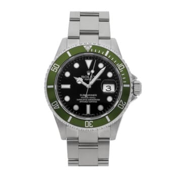 Rolex Submariner Date 40mm 16610LV Oyster Stainless Steel with Kermit Dial Watch 2008