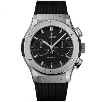 Hublot Classic Fusion 521.NX.1171.RX titanium watch, black rubber strap