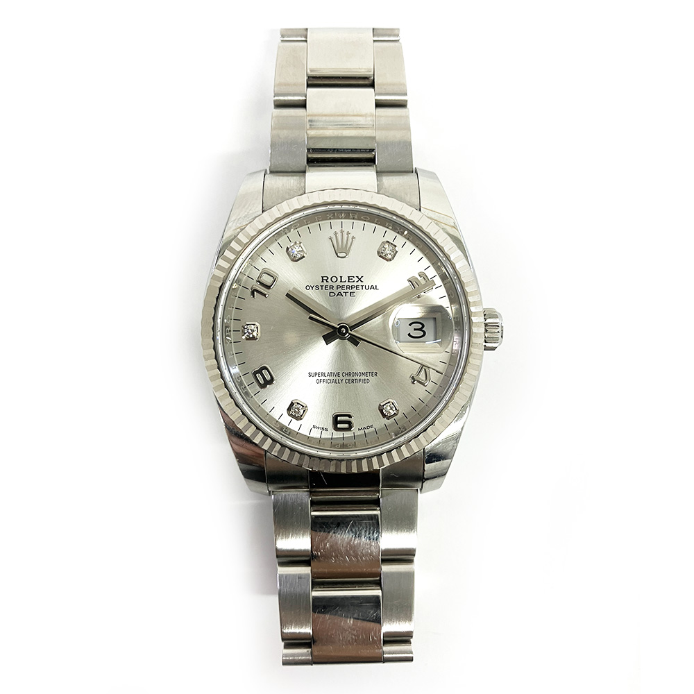 Rolex Oyster Perpetual Date 115234 34mm Stainless Steel with Silver Dial Watch 2020