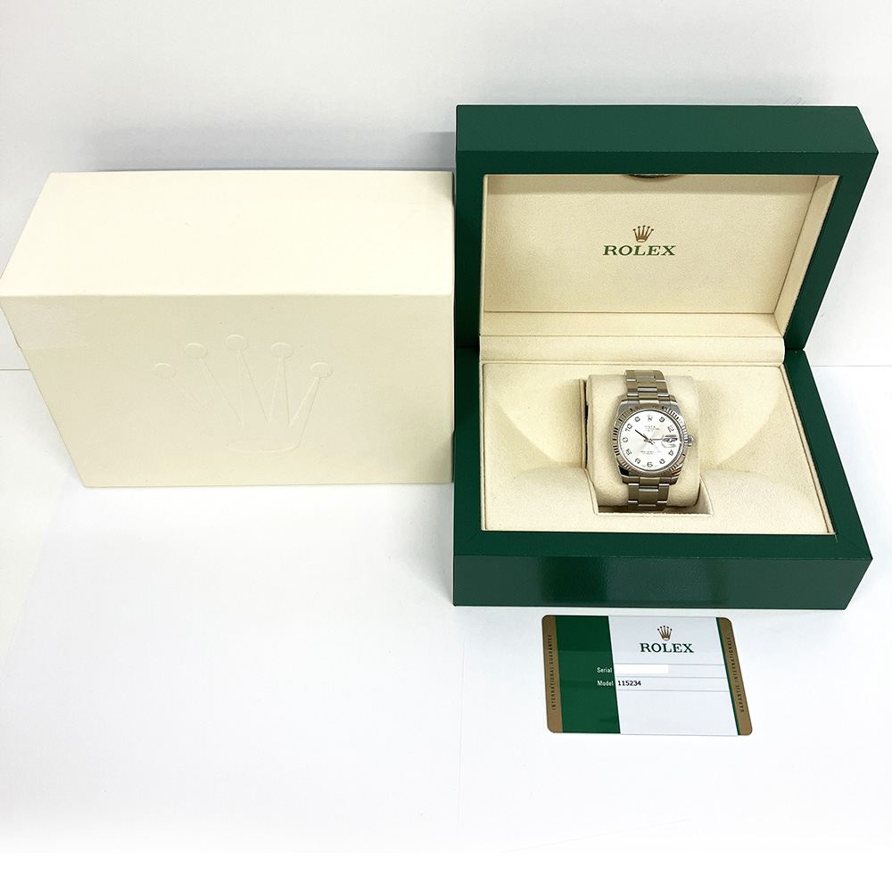 Rolex Oyster Perpetual Date 115234 34mm Stainless Steel with Silver Dial Watch 2020