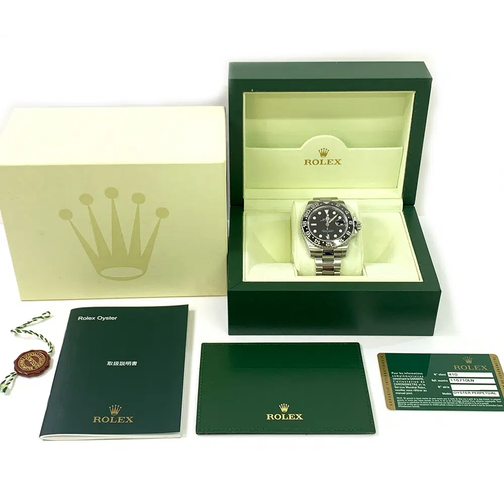 Rolex Oyster Bracelet GMT-Master II 40mm 116710LN Steel Watch Black Dial 2010 – image 8