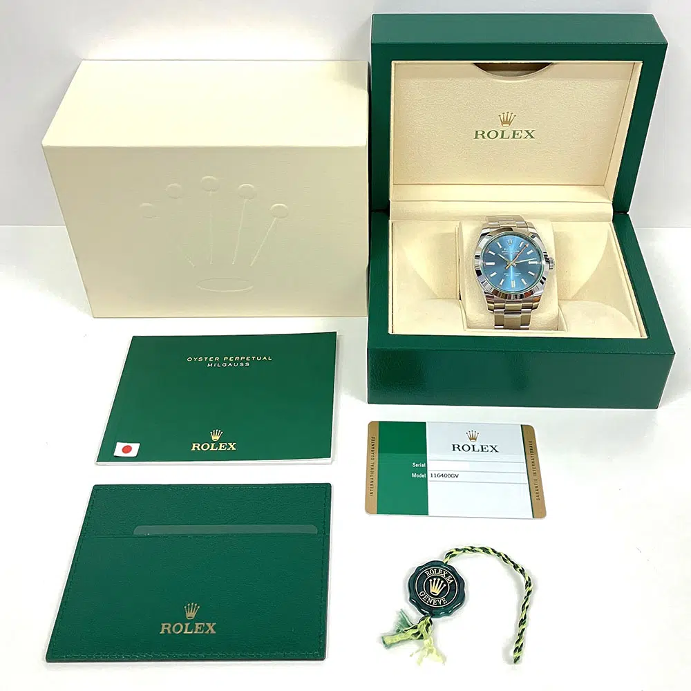 Rolex Milgauss 40mm Blue Index Dial 116400GV Stainless Steel Watch 2017 – image 8