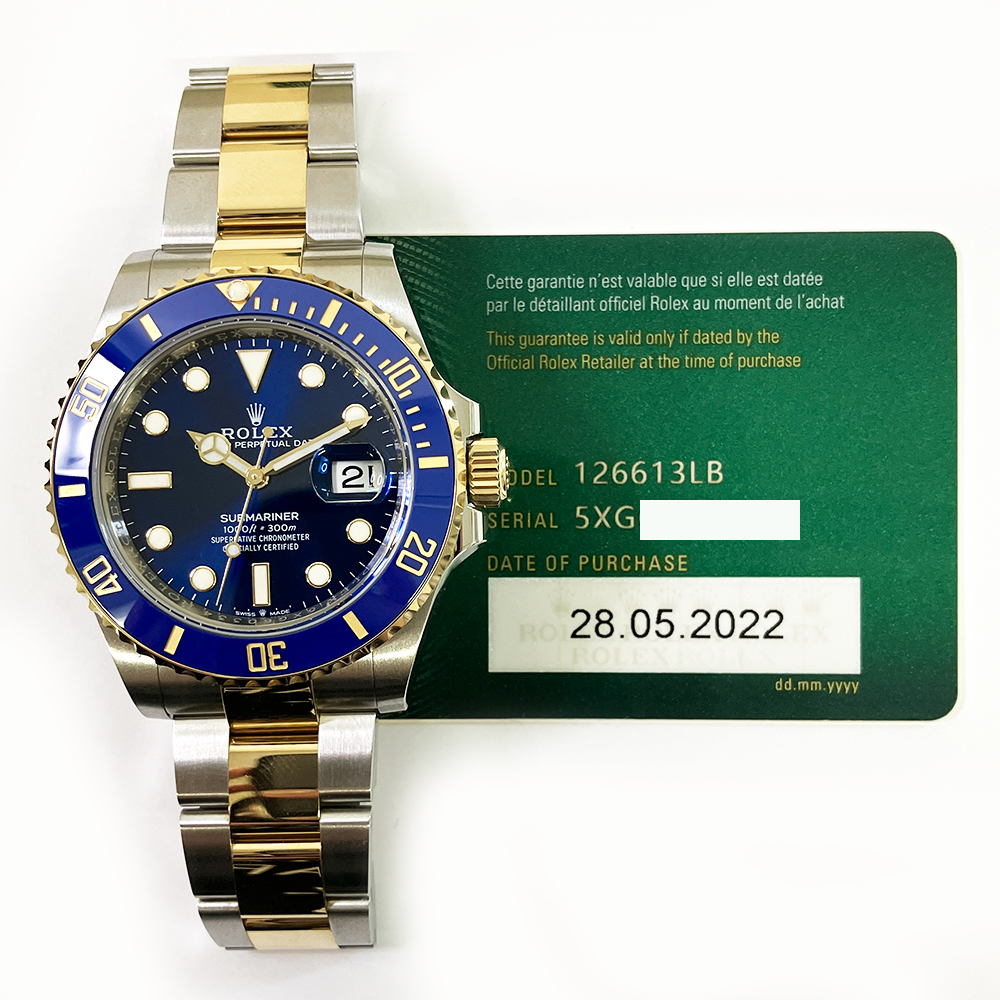 Rolex Two-Tone Submariner 41mm 126613LB-0002 Gold/Steel Oyster Watch Blue Dial 2022