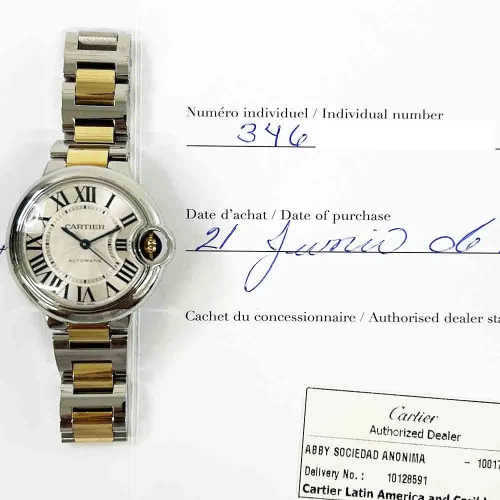 Cartier Ballon Bleu W6920099 Steel/Yellow Gold Bracelet with Silver Dial Watch 2014 – image 2