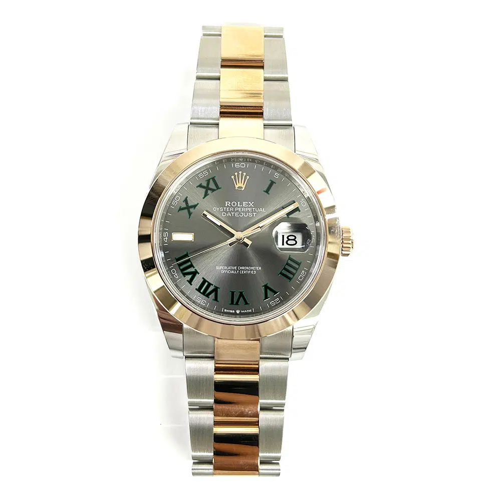 Rolex Datejust 41mm 126301-0015 Oyster Stainless Steel & Rose Gold Watch Wimbledon (Grey) Roman Dial 2024 – image 3
