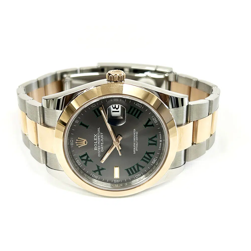 Rolex Datejust 41mm 126301-0015 Oyster Stainless Steel & Rose Gold Watch Wimbledon (Grey) Roman Dial 2024 – image 4