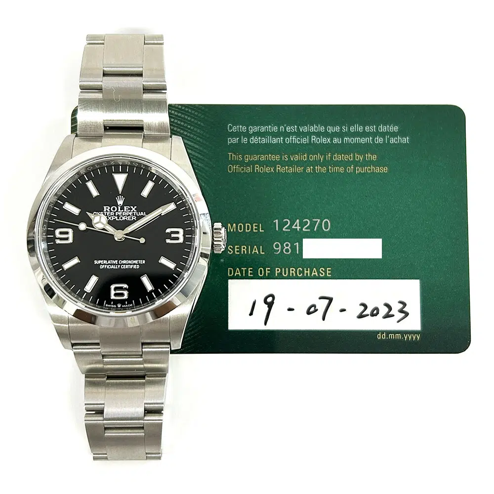 Rolex Explorer Black Arabic & Index Dial  36mm 124270  SS Oyster Watch 2023 – image 2