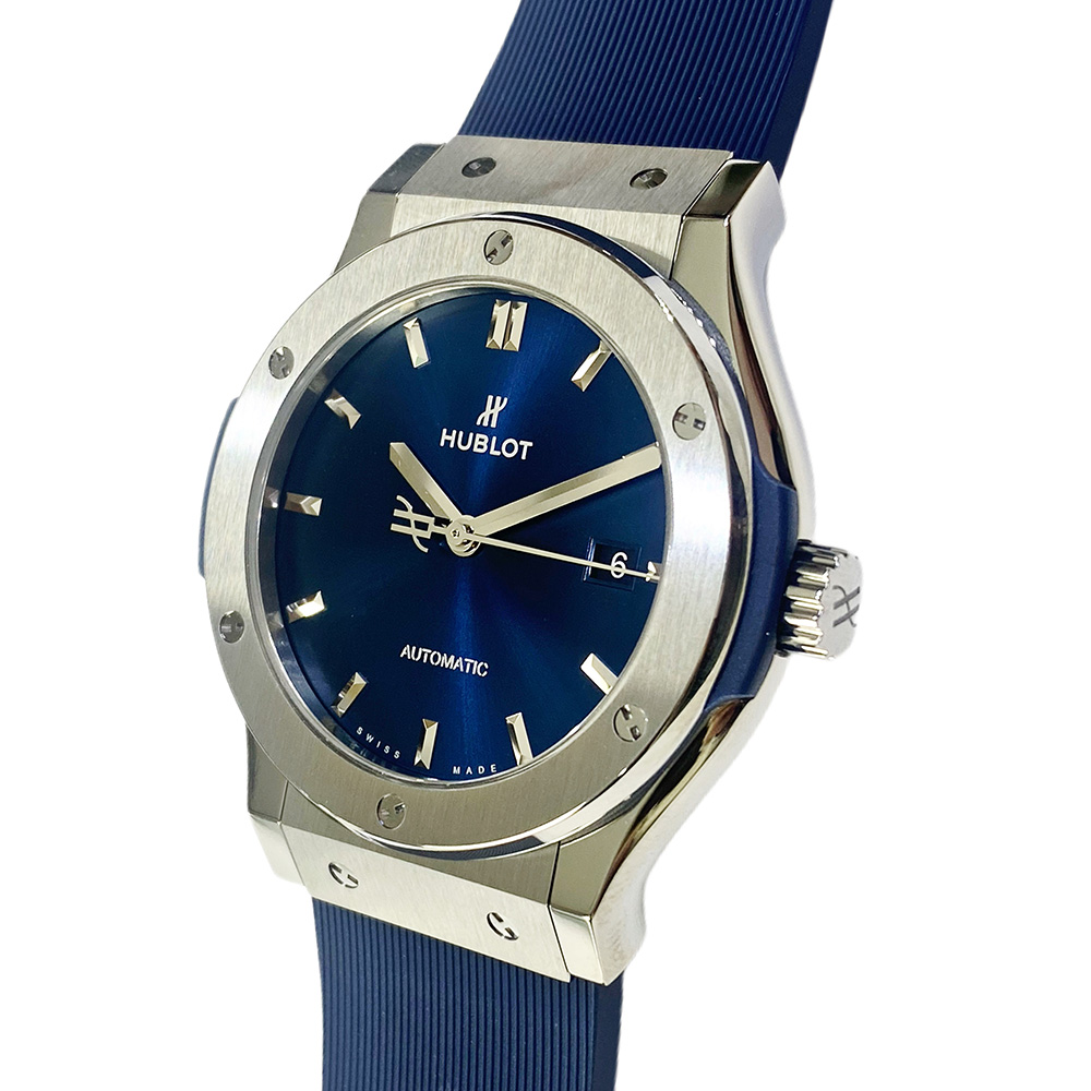 Hublot Classic Fusion Blue 542.NX.7170.RX 42mm Grey titanium with Blue Dial Watch