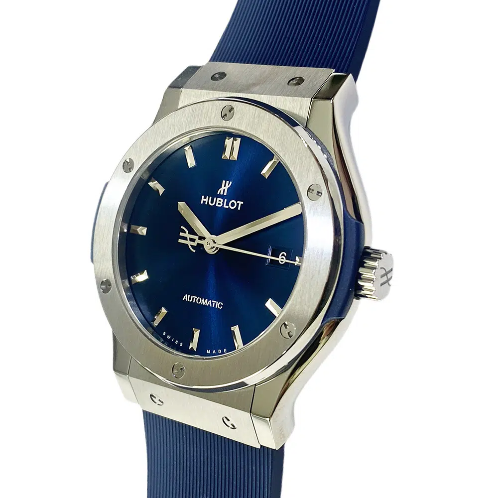 Hublot Classic Fusion Blue 542.NX.7170.RX 42mm Grey titanium with Blue Dial Watch – image 3