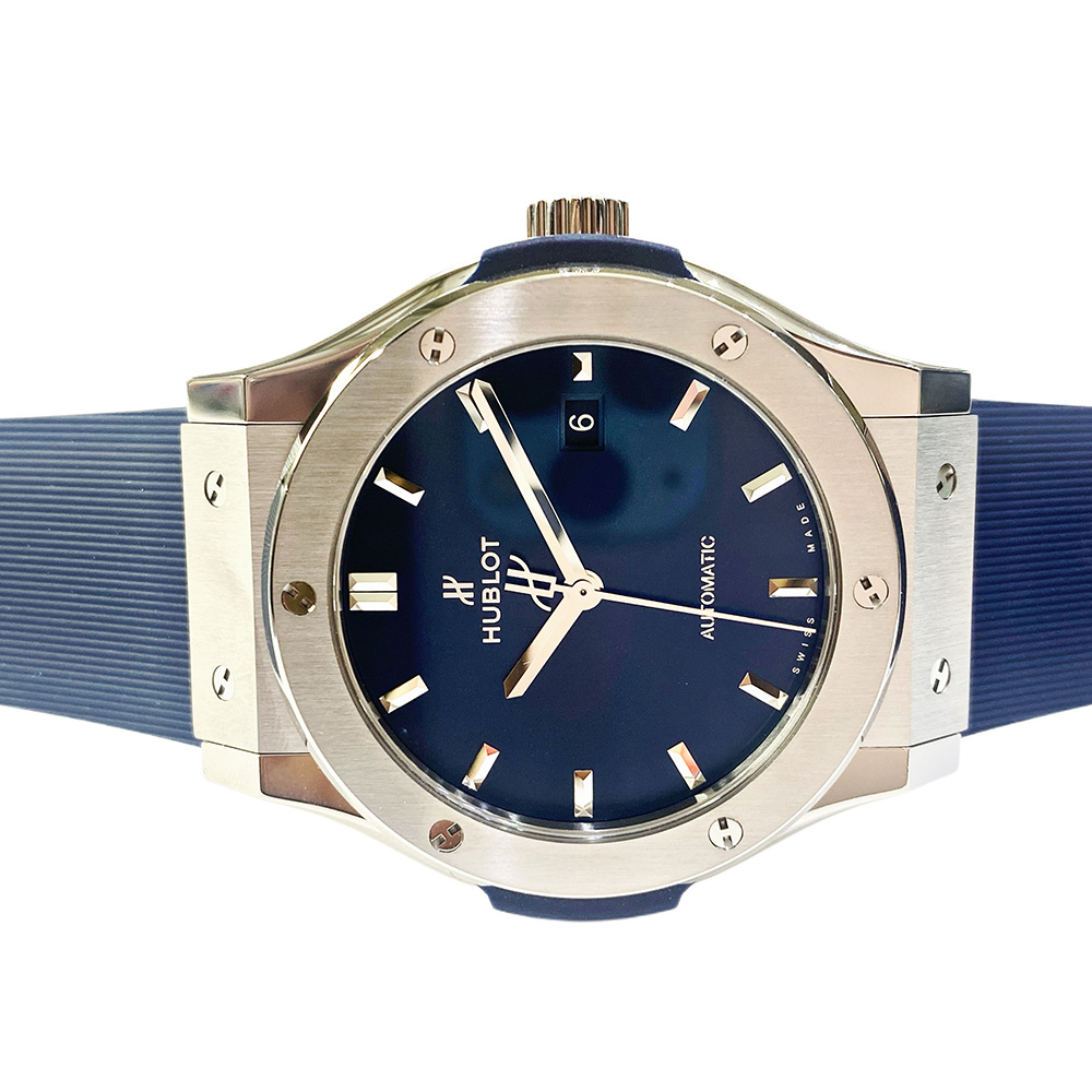 Hublot Classic Fusion Blue 542.NX.7170.RX 42mm Grey titanium with Blue Dial Watch