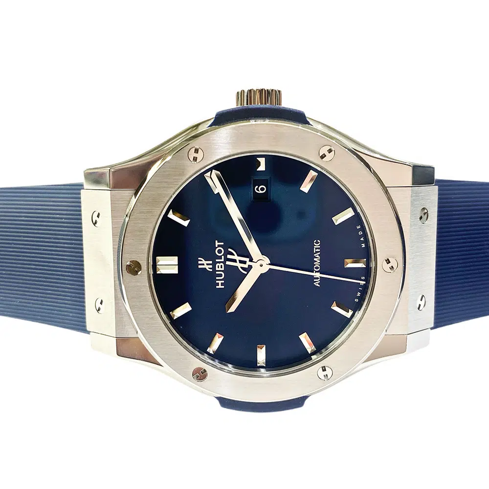 Hublot Classic Fusion Blue 542.NX.7170.RX 42mm Grey titanium with Blue Dial Watch – image 4
