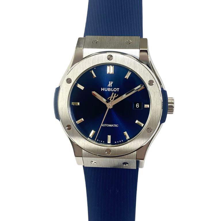 Hublot Classic Fusion Blue 542.NX.7170.RX 42mm Grey titanium with Blue Dial Watch