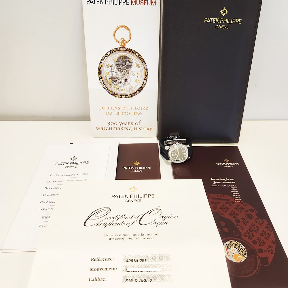 Patek Philippe Aquanaut 4961A-001 Stainless Steel With Black Rubber Watch Black Dial 2009